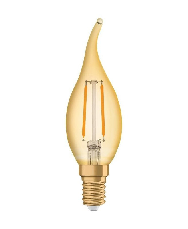 Żarówka LED E14 1,5W 120LM 2400K VINTAGE BA12 świeca OSRAM