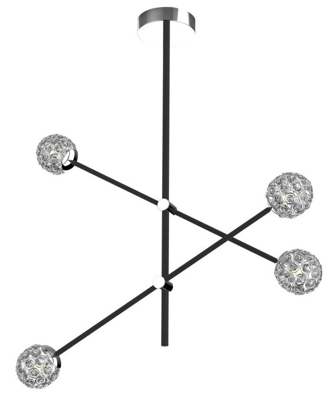LAMPA SUFITOWA WISZĄCA APETI PAKSOS G9 LED CZARNY