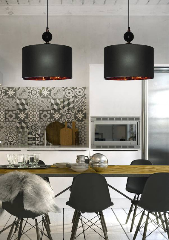 Lampa wisząca czarna miedziana Melba