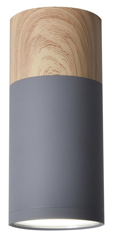 Lampa sufitowa szaro-drewniana 6,8x15cm Tuba