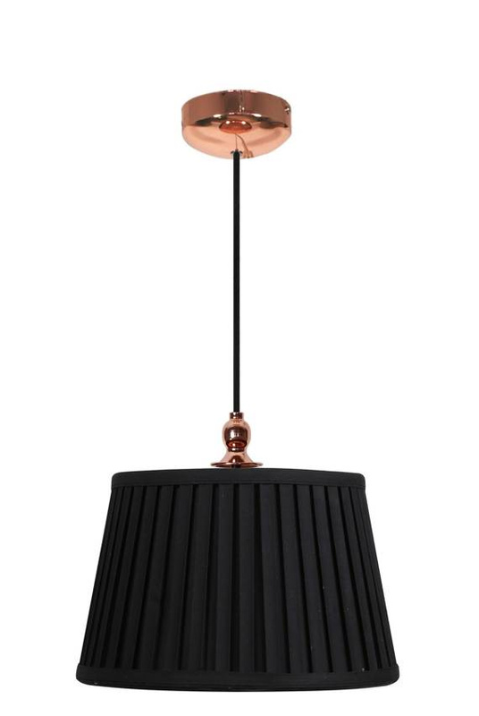 Lampa wisząca czarno-miedziana stożek 60W E27 AMORY