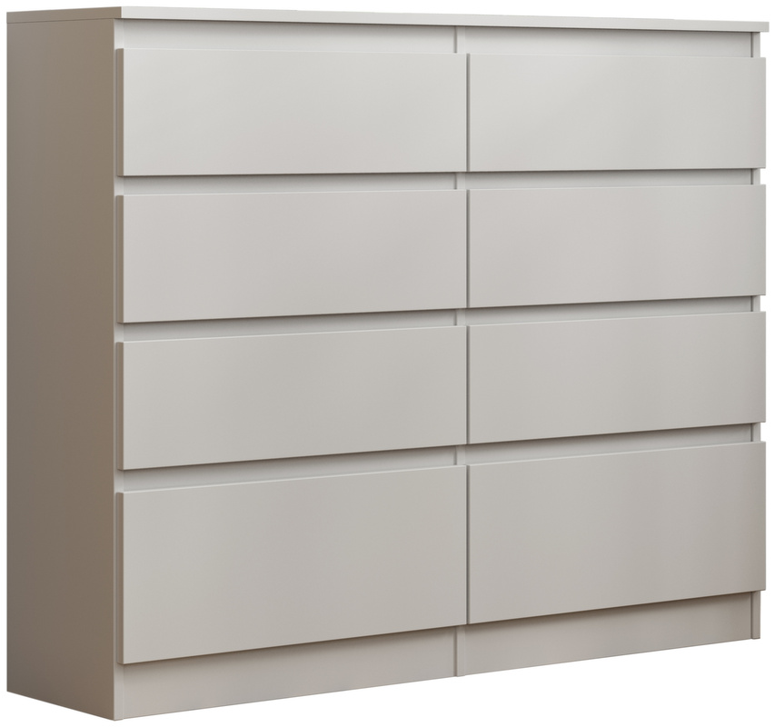 Biała komoda z szufladami nowoczesna 120 cm AMPARO