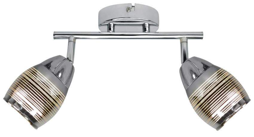 Lampa ścienna listwa 2X10W E14 LED chrom MILTON