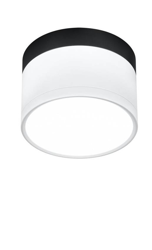 Lampa sufitowa oprawa czarno-biała LED 9W 4000K Tuba