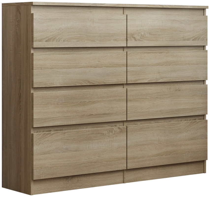 Nowoczesna komoda z szufladami do przedpokoju 120 cm AMPARO dąb sonoma
