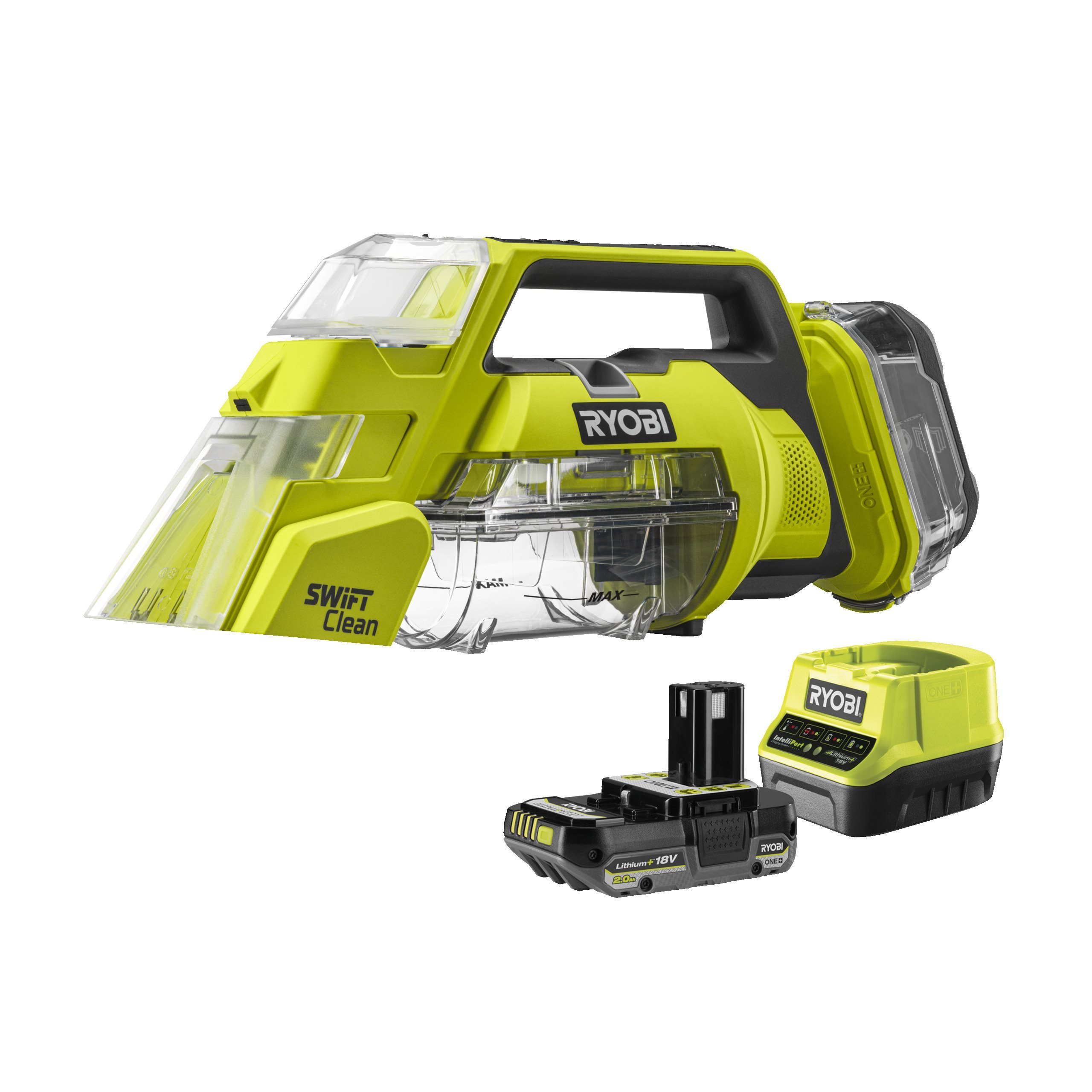 Kompaktowy odkurzacz piorący Swift Clean 18V ONE+ z akumulatorem 2.0 Ah i ładowarką
