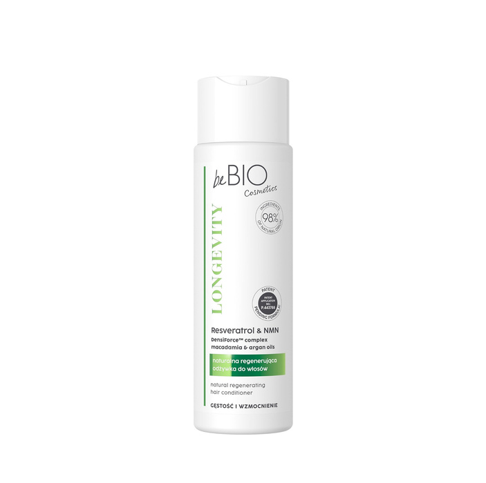 beBIO LONGEVITY Gęstość i wzmocnienie Naturalna odżywka do włosów 250 ml