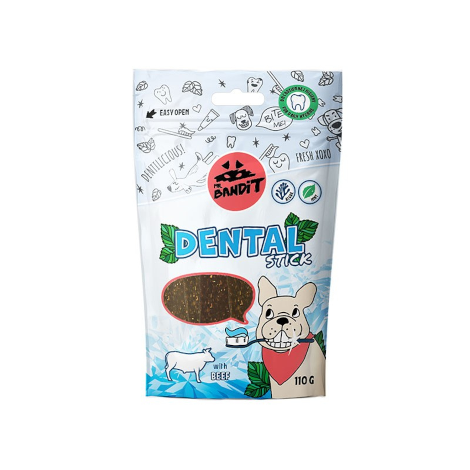 Przysmak Dentystyczny Dla Psa - Mr. Bandit Dental Sticks z wołowiną 110g