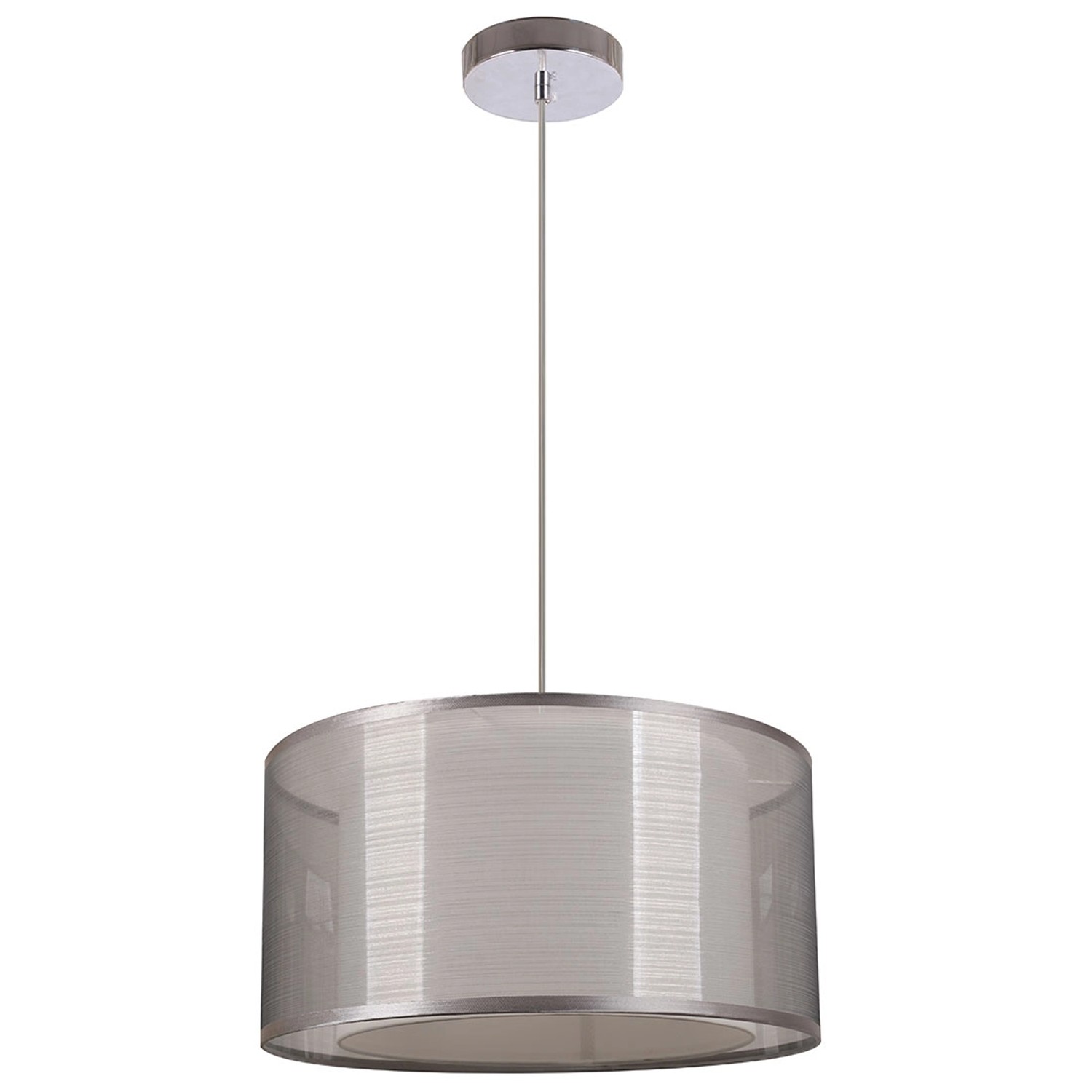 Reality Lampa wisząca MARTINA 1x60W E27 śr. 40 cm szara