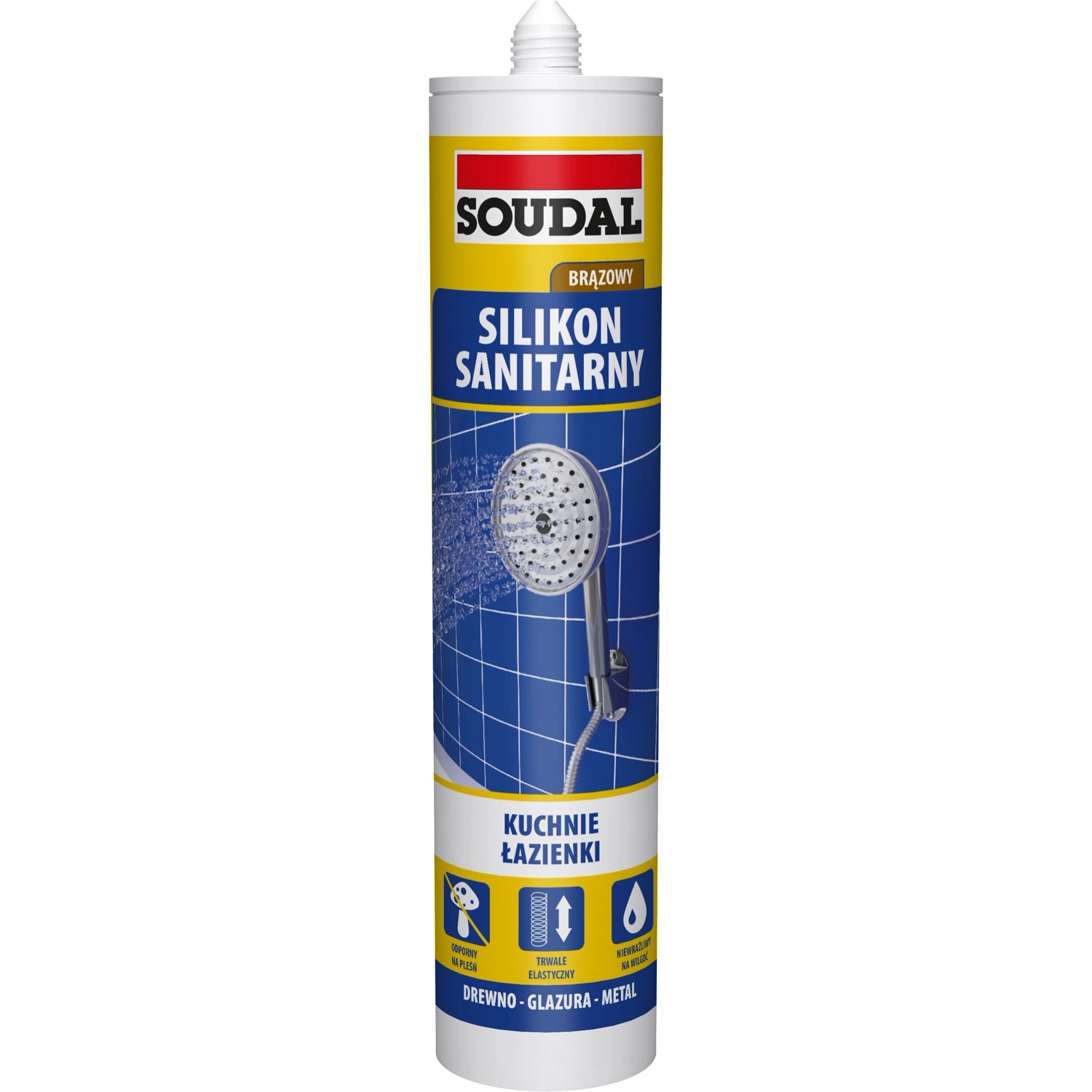 Soudal Silikon sanitarny 280 ml brązowy