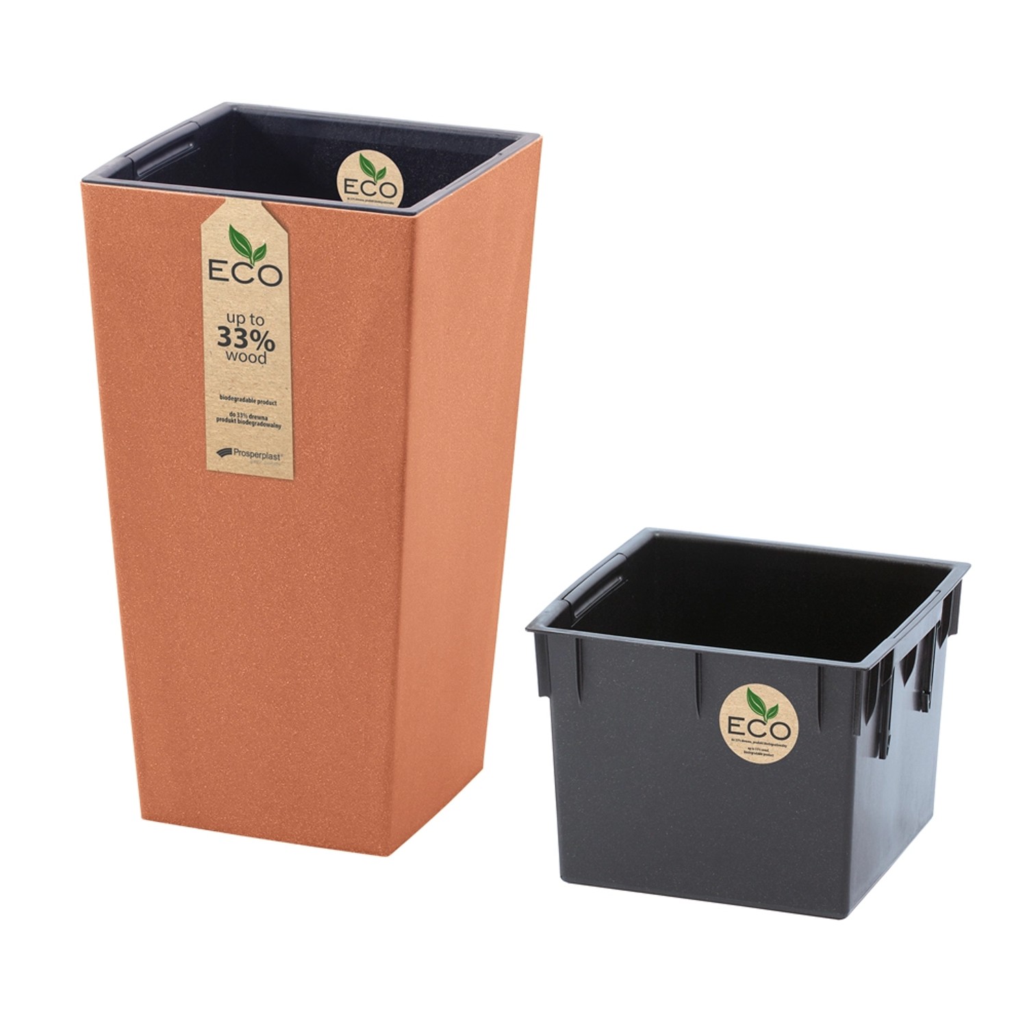 Prosperplast Doniczka Urbi Square Eco terakota 33x61 cm