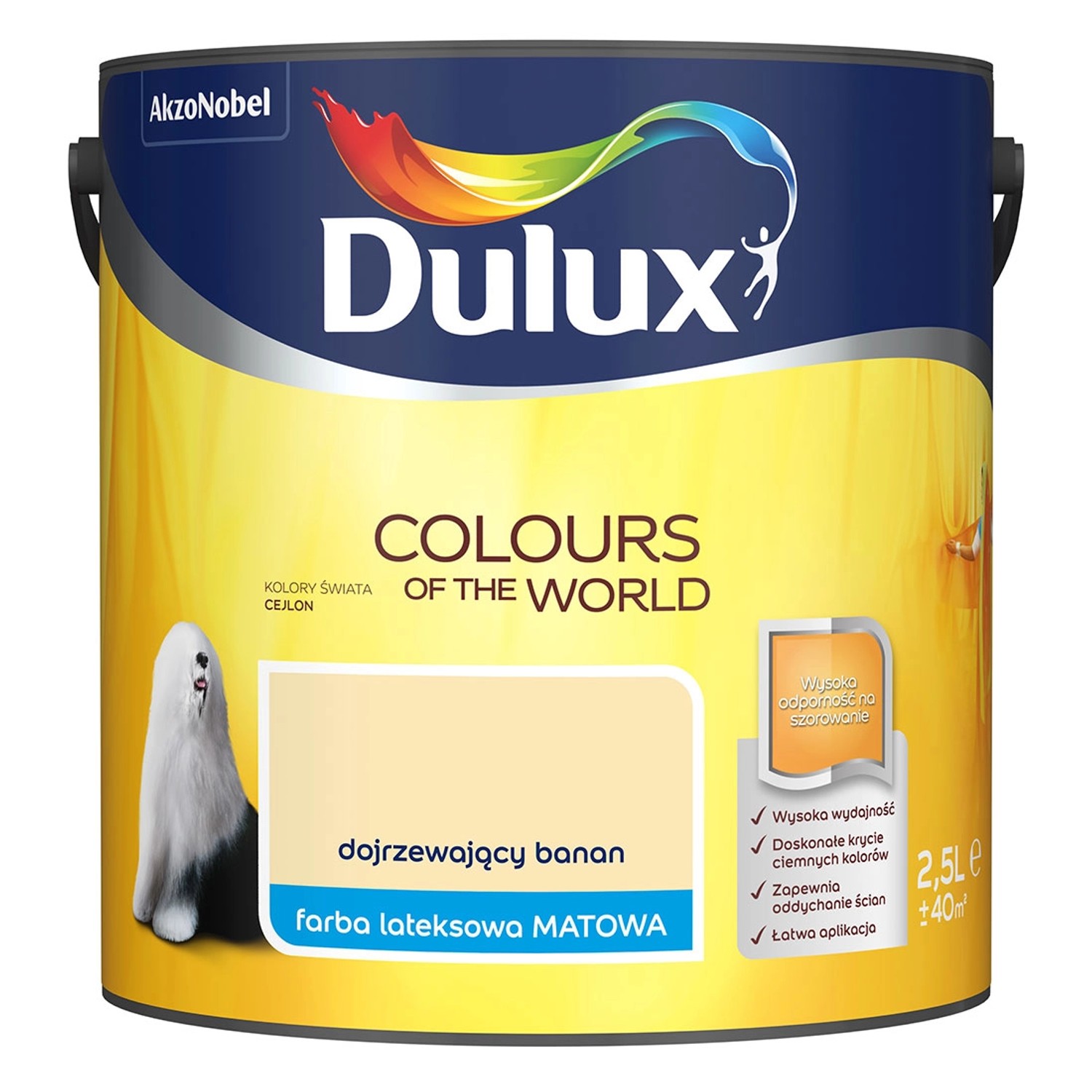 Farba Dulux Kolory Świata dojrzewający banan 2,5 l