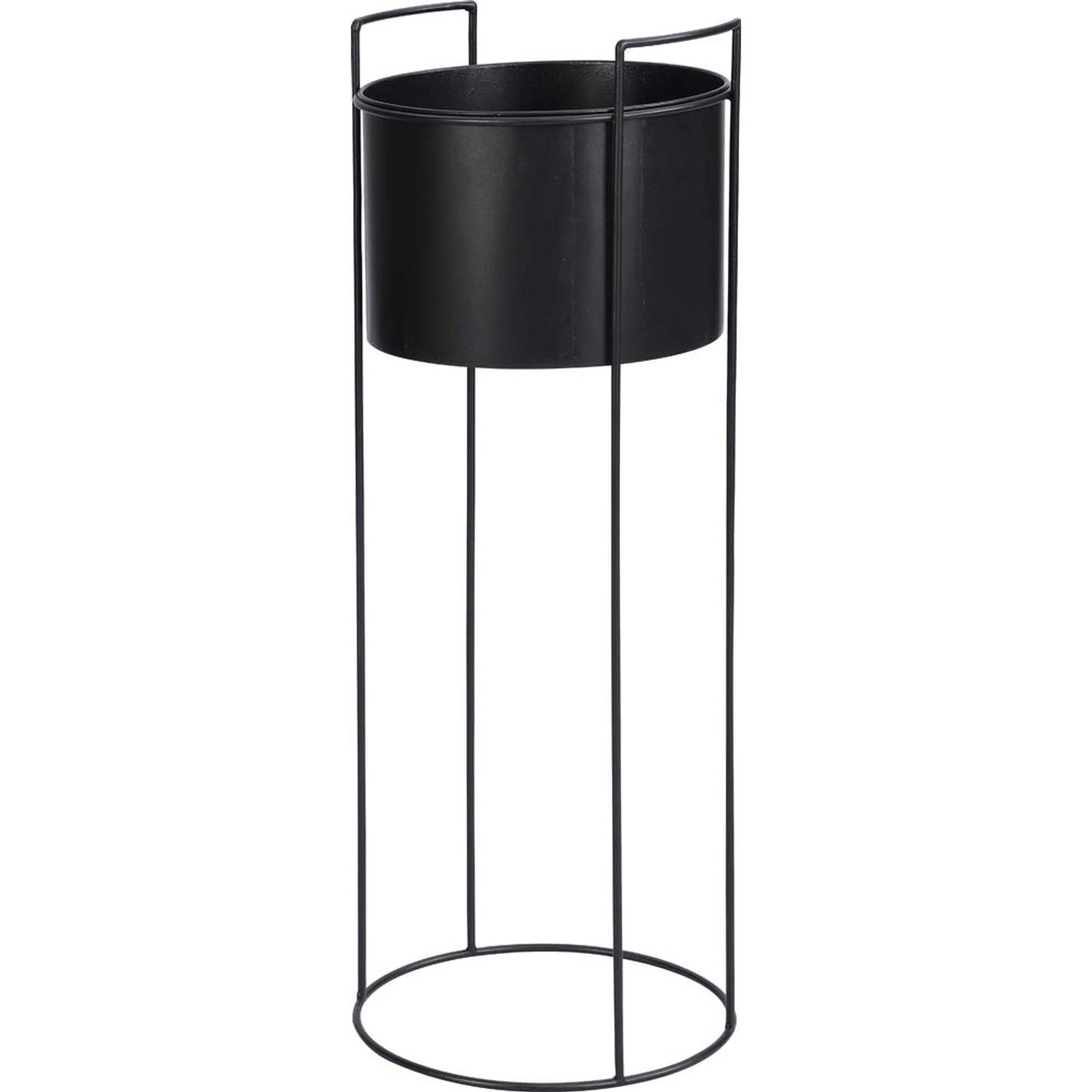 Kwietnik Loft S metal czarny - 38 x 17 cm