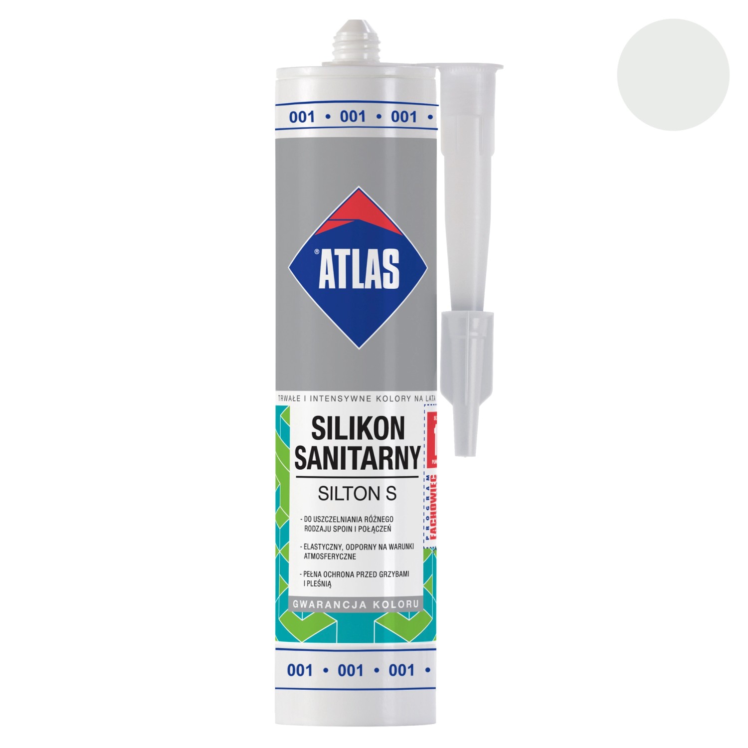 Atlas Silikon sanitarny Silton S 001 biały 280 ml