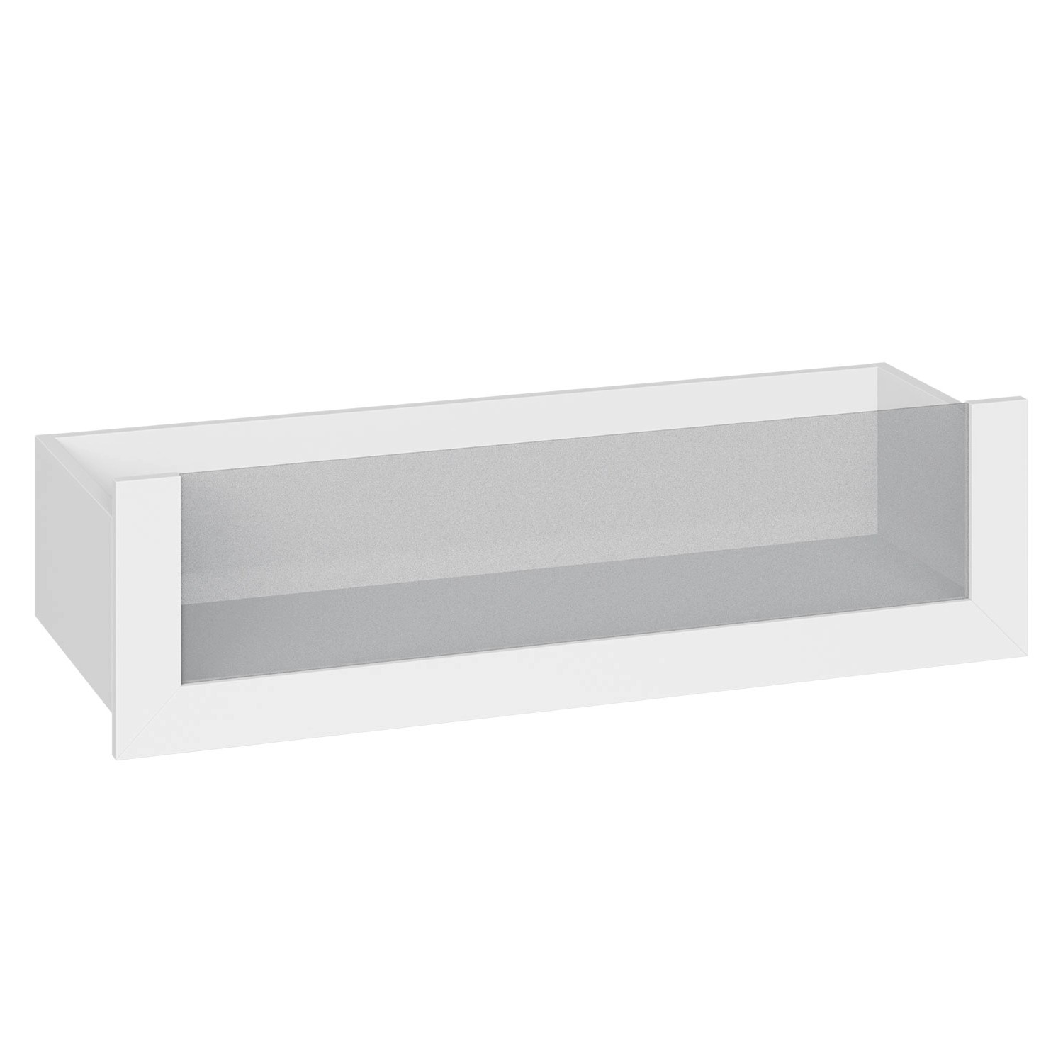 Szuflada biała ze szklanym frontem 100 x 25 cm Garderoby/Szafy Modułowe
