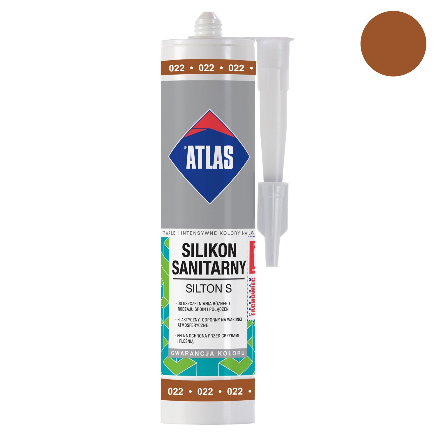 Atlas Silikon sanitarny Silton S 022 orzechowy 280 ml