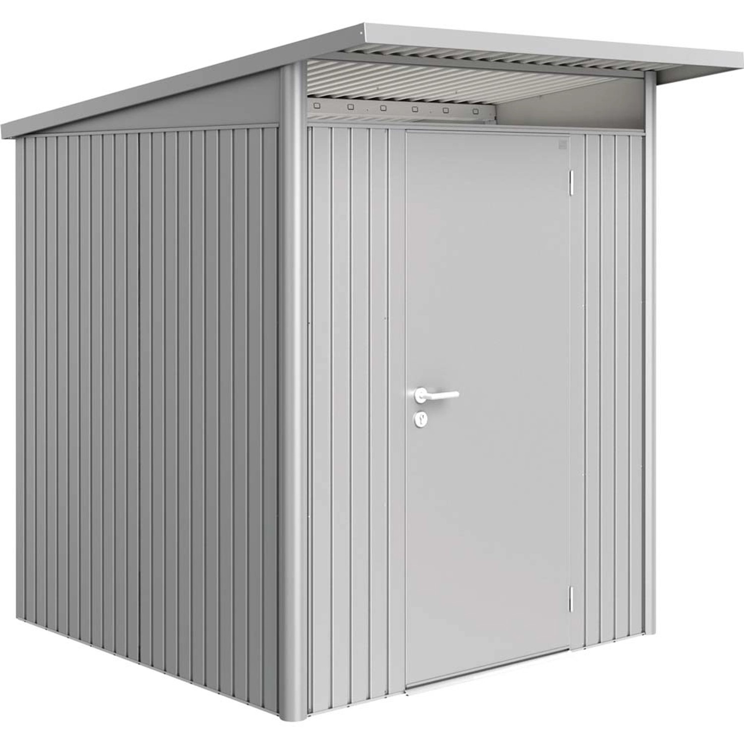 Biohort Domek ogrodowy srebrny drzwi pojedyncze - 180 x 220 cm