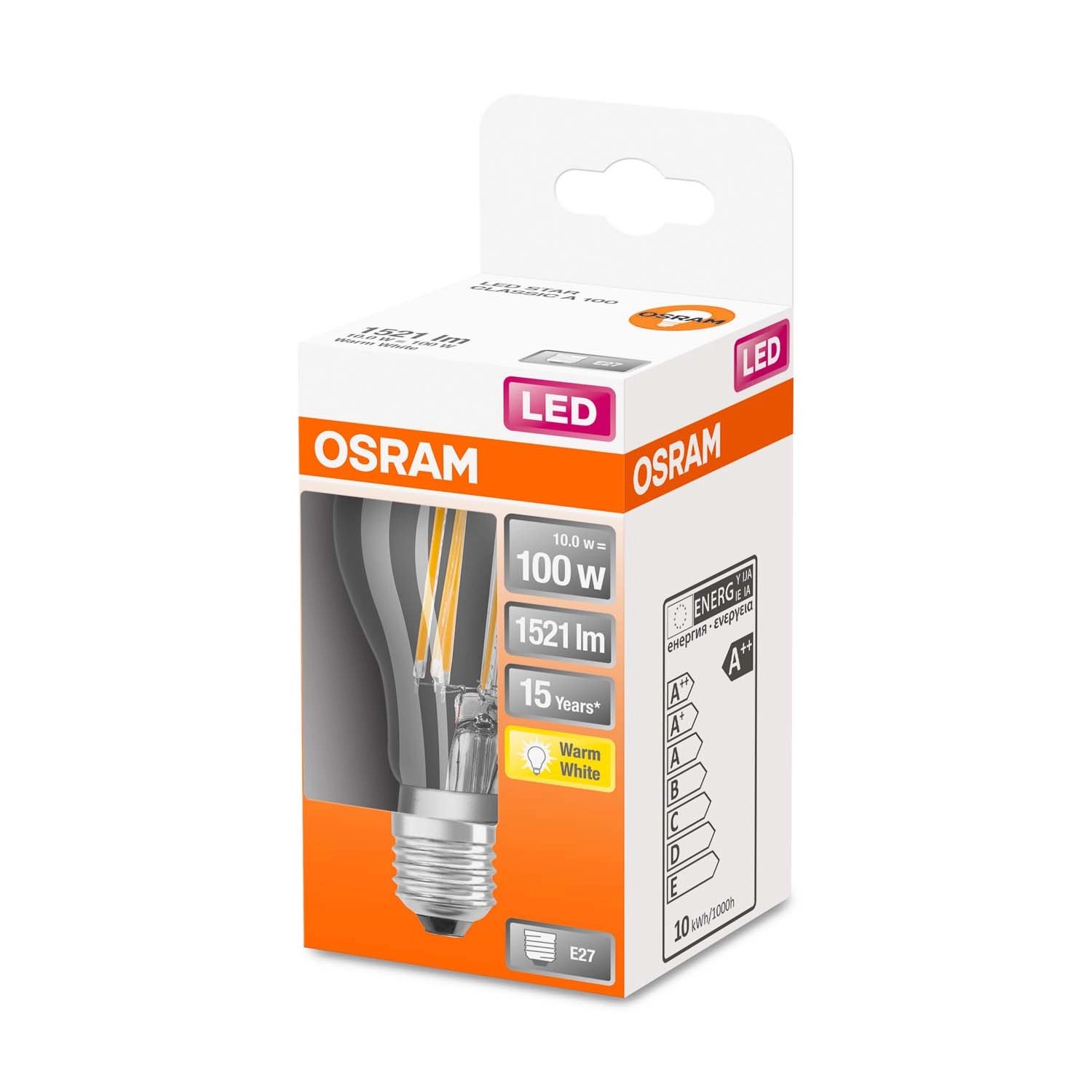 Osram Żarówka LED STAR CLASSIC A100 filament 10W E27 1521 lm 2700K