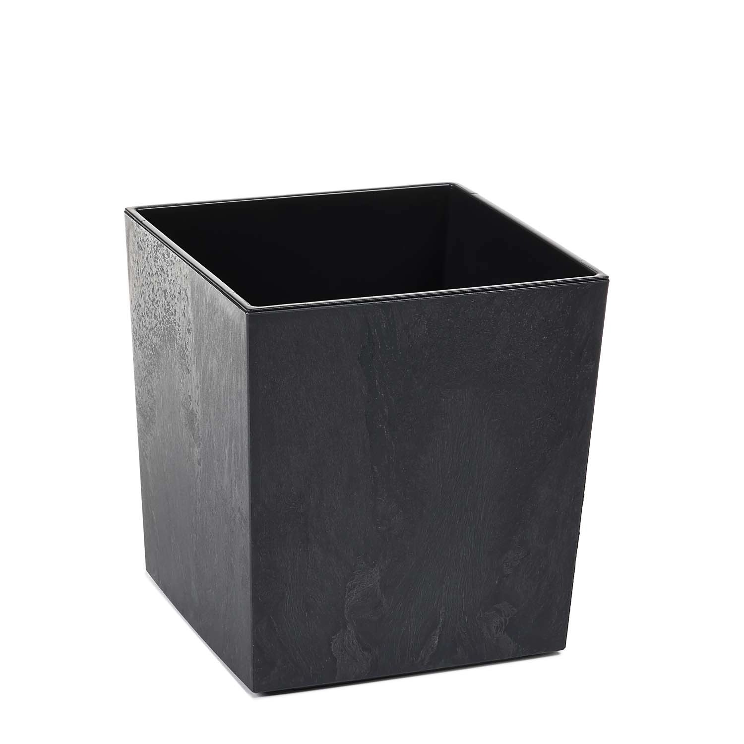 Doniczka Juka czarna beton recycled - 30 x 30 cm