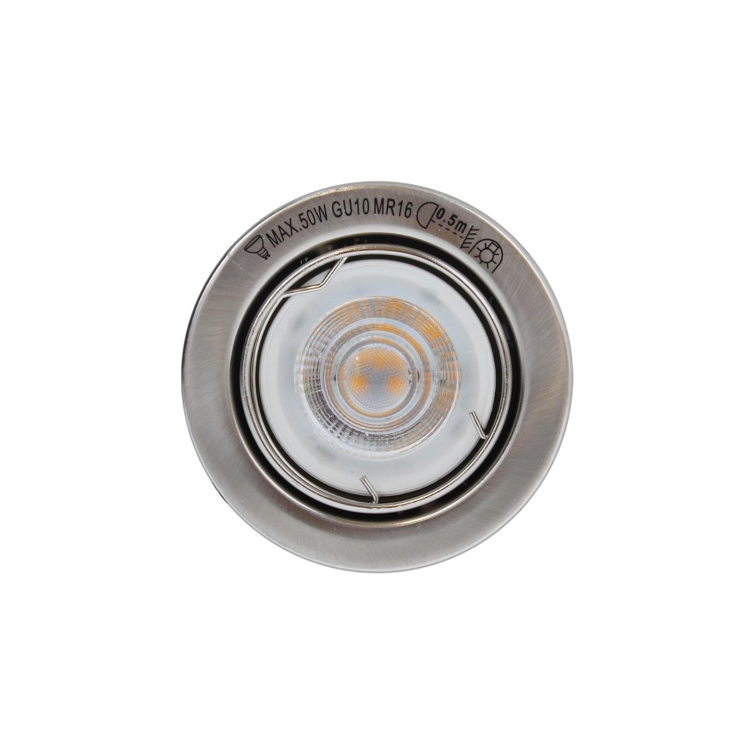 CALI Oczko downlight LED okrągłe ruchome 1xGU10 LED satyna