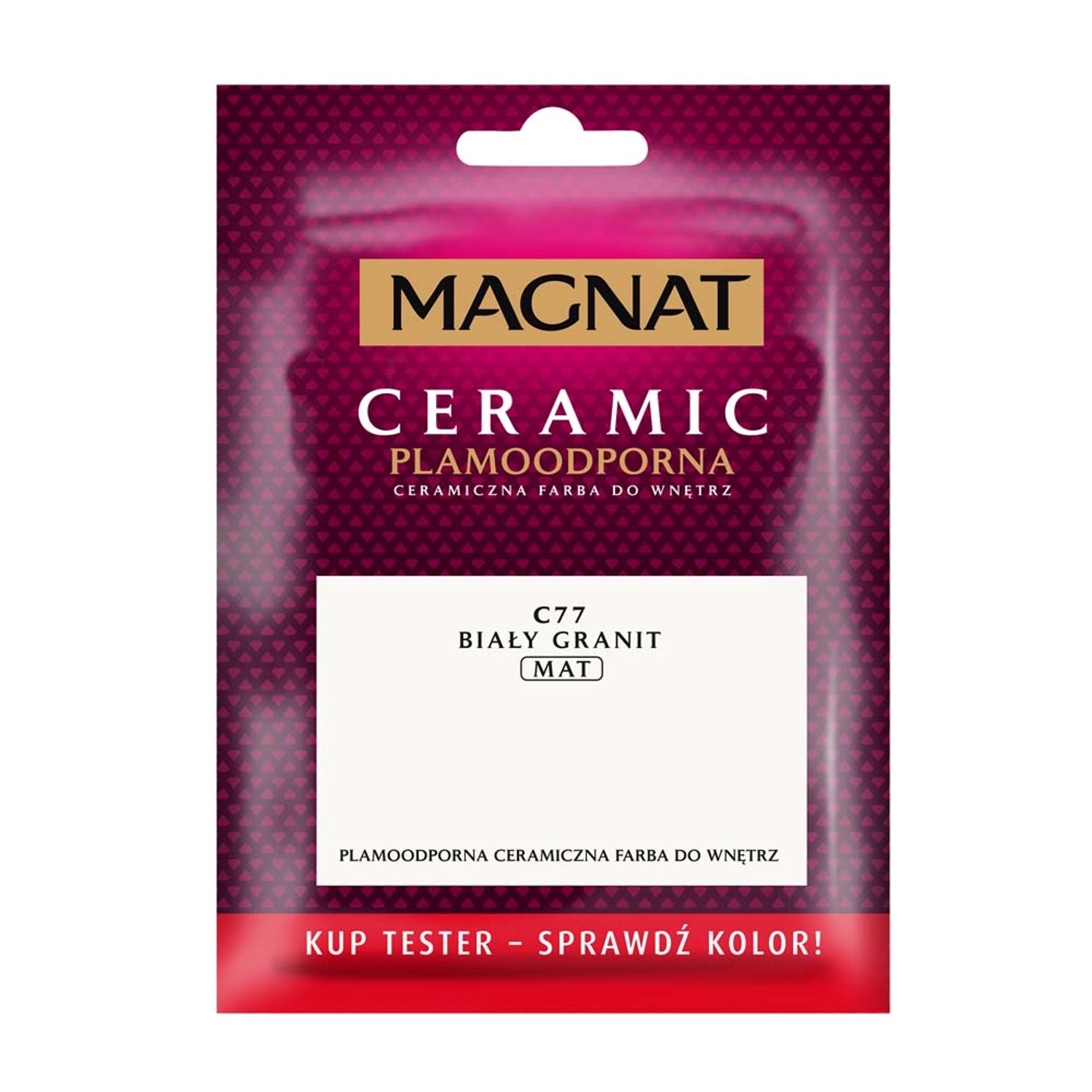 Tester farby Magnat Ceramic biały granit 30 ml