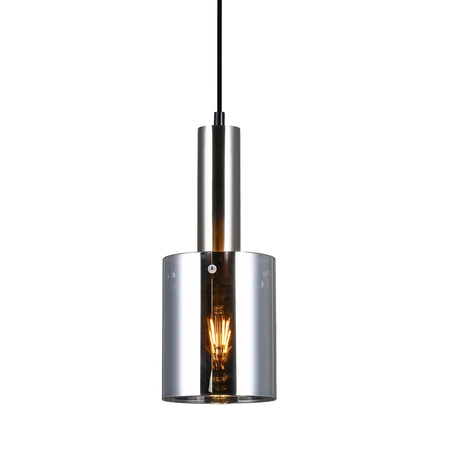 Italux Lampa wisząca SARDO 1x40W E27 satyna dymiona