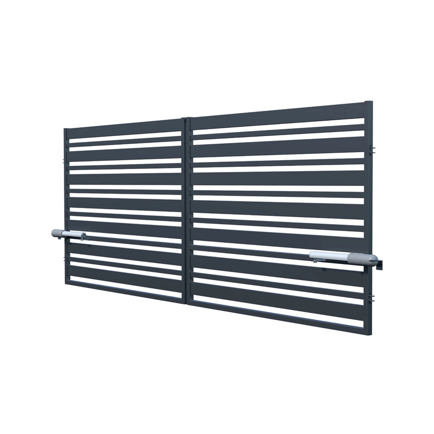 Polargos Brama Juga 2-skrzydłowa z napędem antracyt 400 x 150 cm
