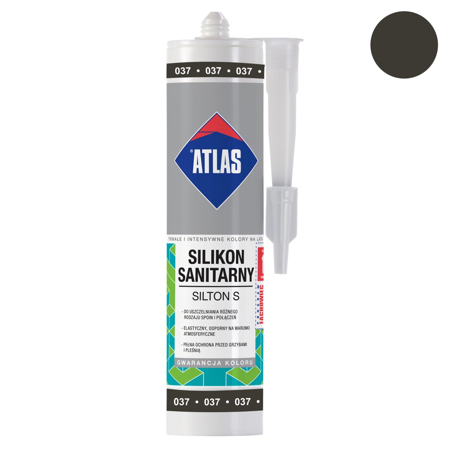 Atlas Silikon sanitarny Silton S 037 grafitowy 280 ml