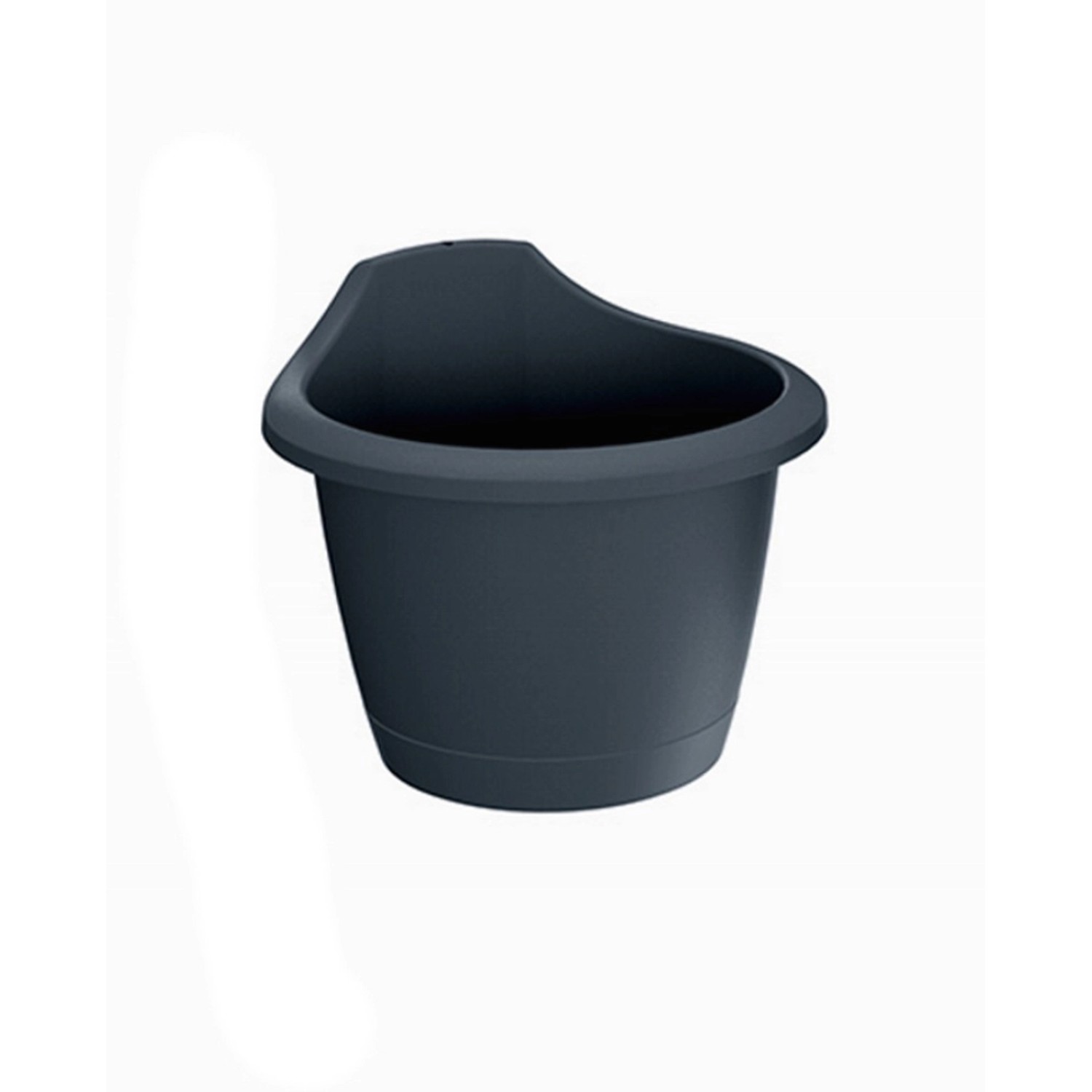 Prosperplast Doniczka Respana Wall antracyt - 24 cm