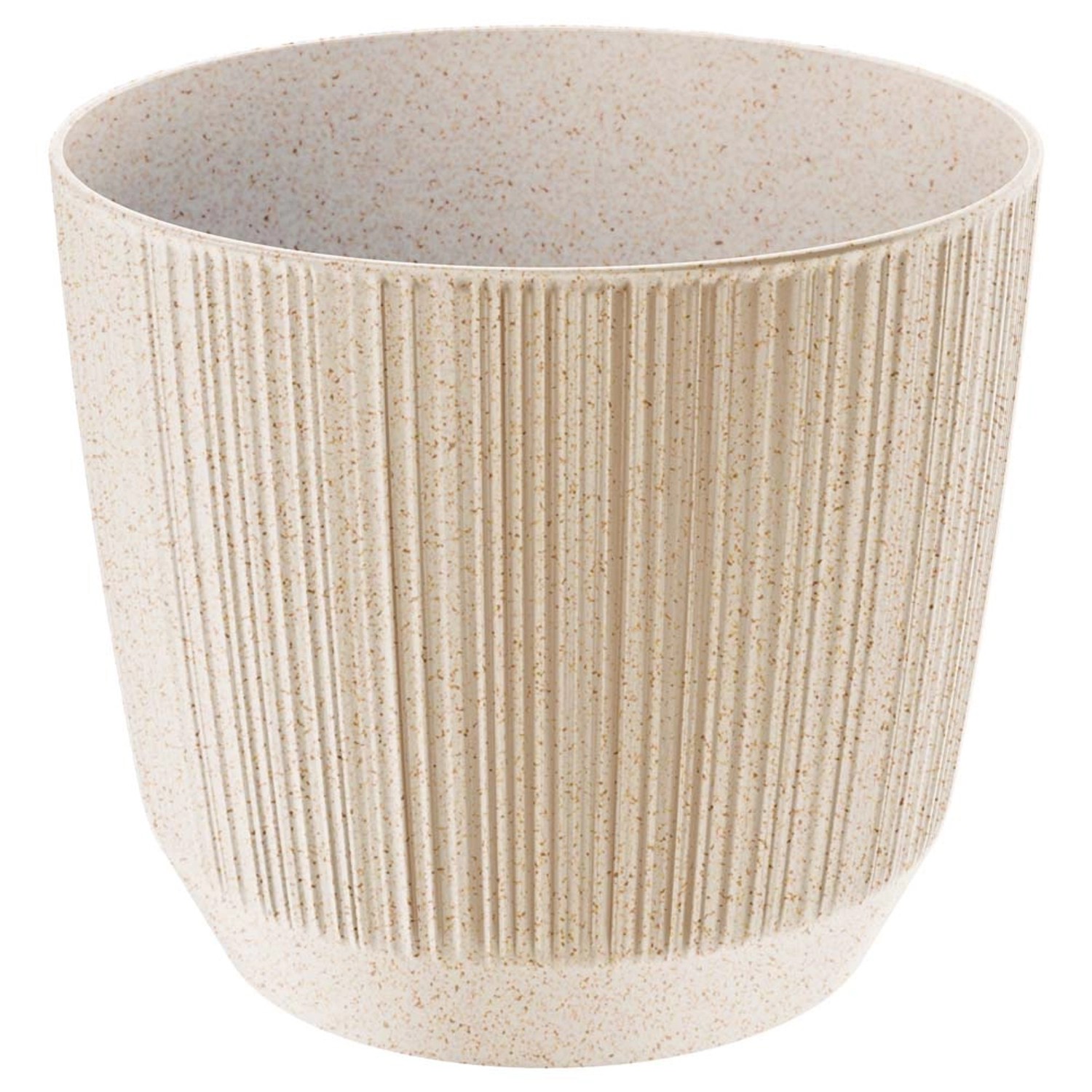 Doniczka Ryfo Wood biała ECO - 17 cm