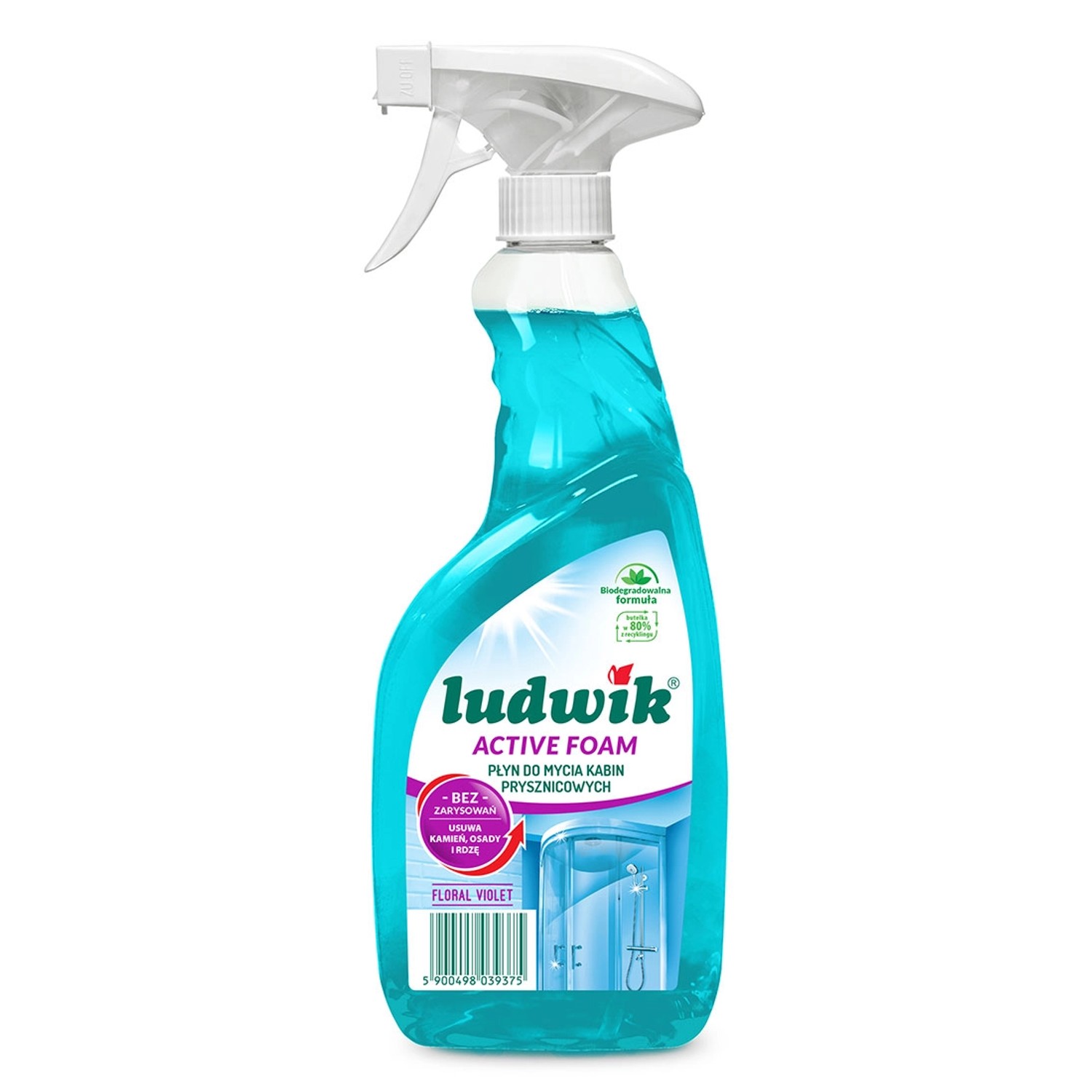 Ludwik Płyn do mycia kabin prysznicowych 600 ml aktywna piana