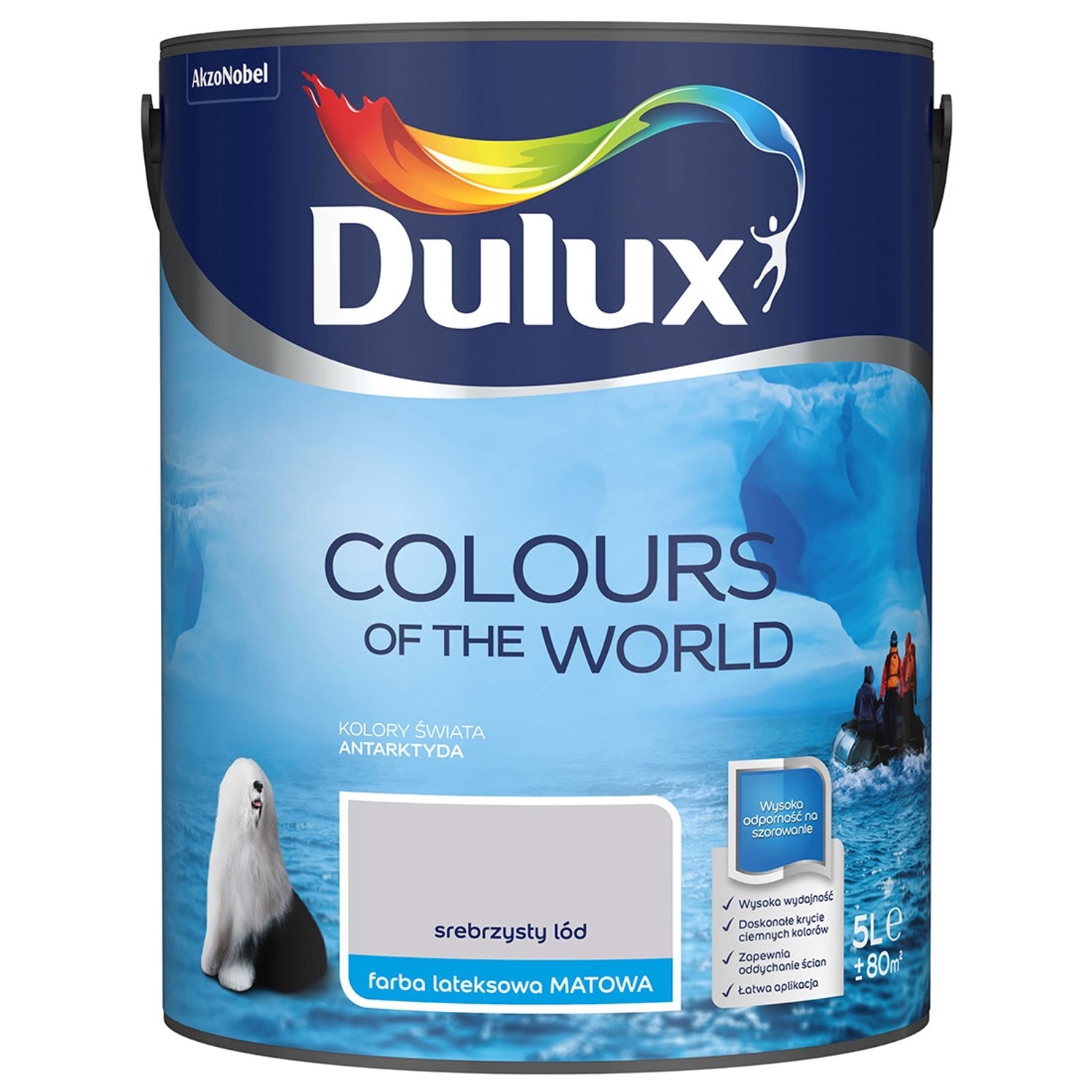 Farba Dulux Kolory Świata srebrzysty lód 5 l