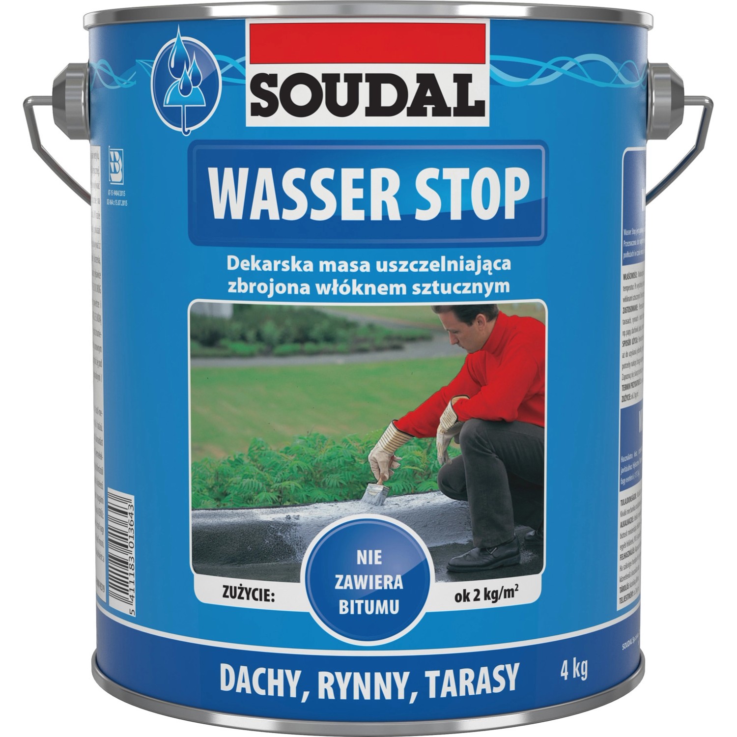 Soudal Powłoka do impregnacji dachów Wasser Stop 4 kg