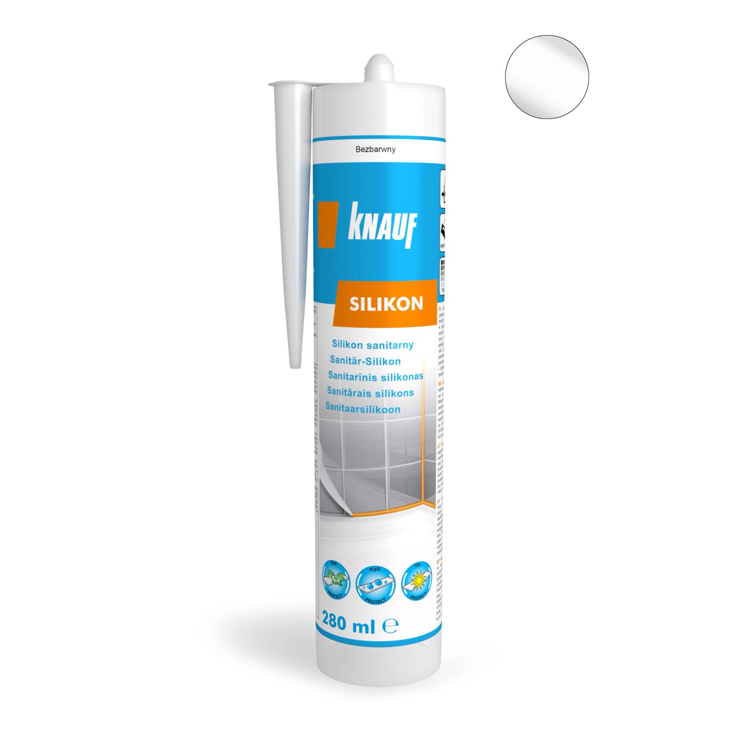Knauf Silikon sanitarny bezbarwny 280 ml