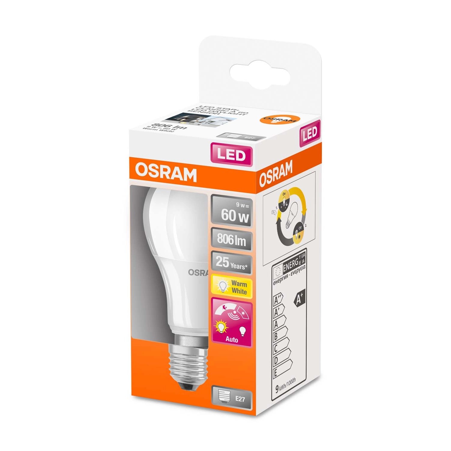 Osram Żarówka LED STAR CLASSIC A60 9W E27 806 lm 2700K