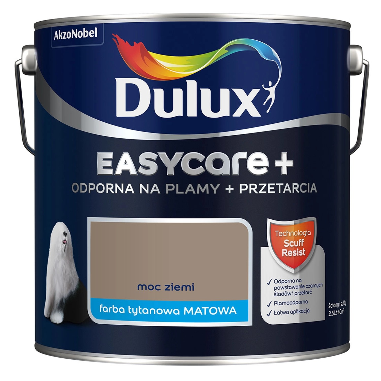 Farba Dulux EasyCare+ moc ziemi 2,5 L