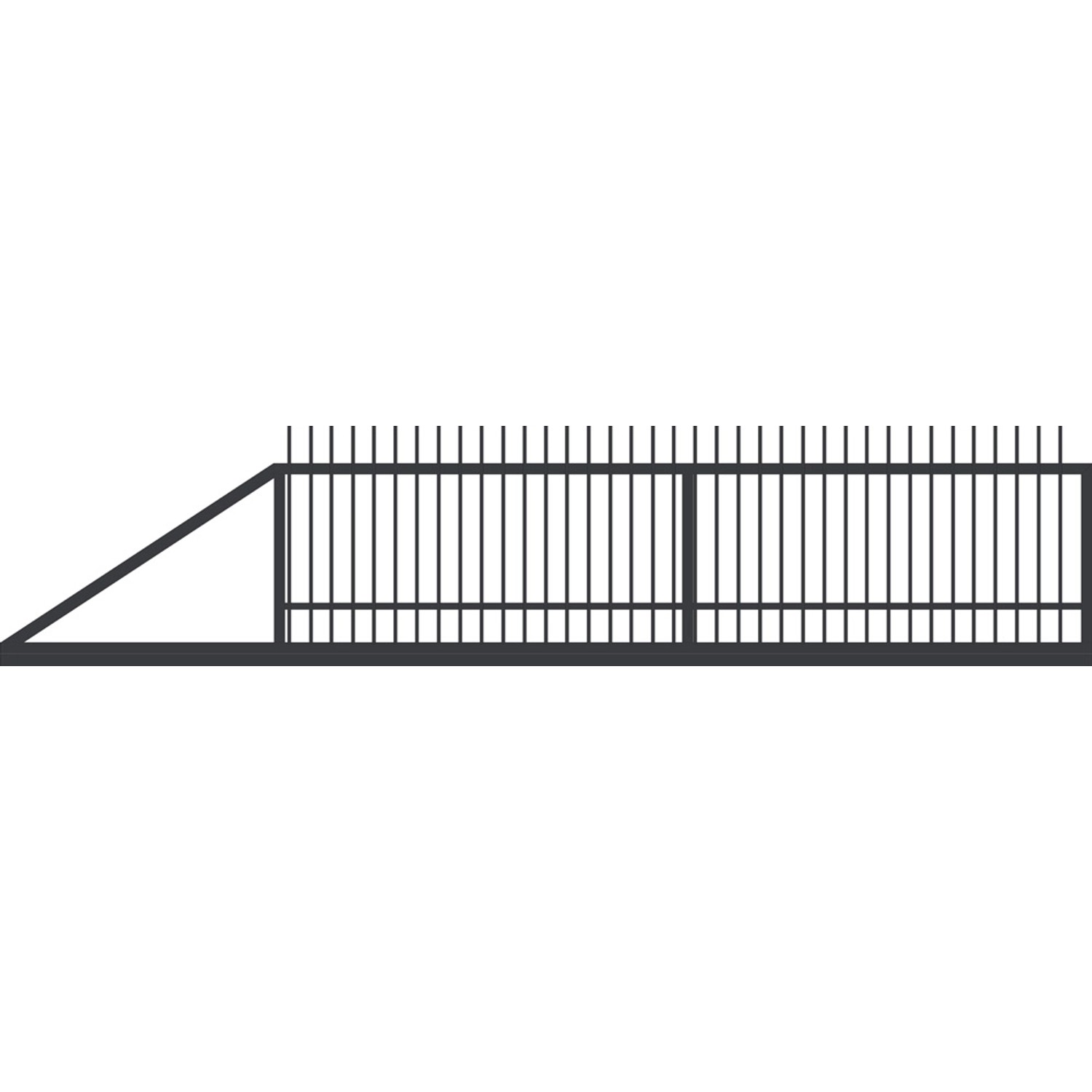 Jarmex Brama Roma przesuwna lewa z napędem antracyt mat 400x140 cm