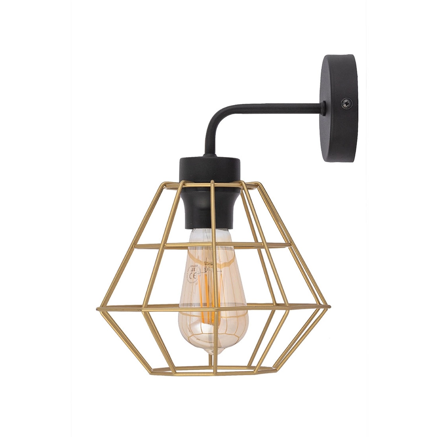 TK Lighting Kinkiet DIAMOND GOLD złoty 1x15W E27