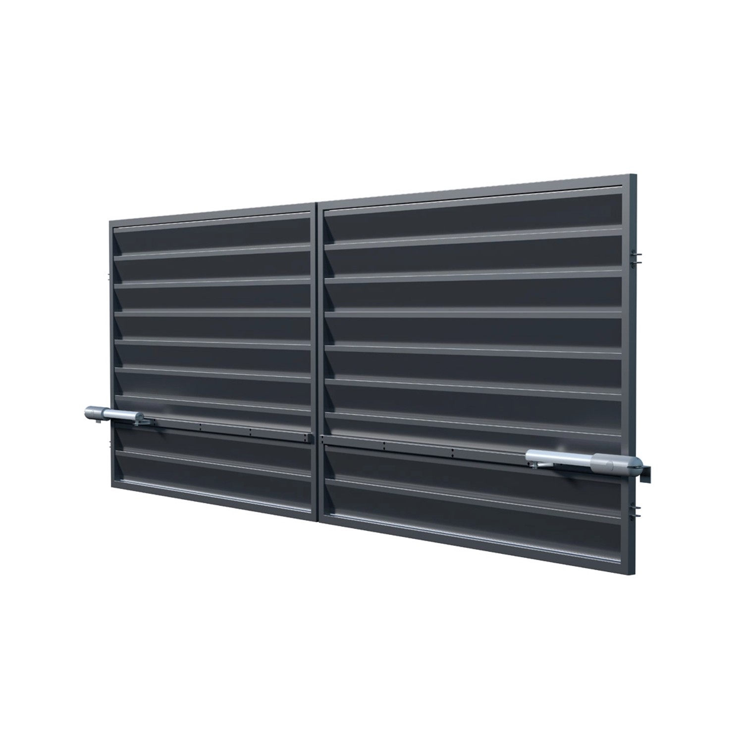 Polargos Brama Mistral 2-skrzydłowa z napędem antracyt 400 x 150 cm