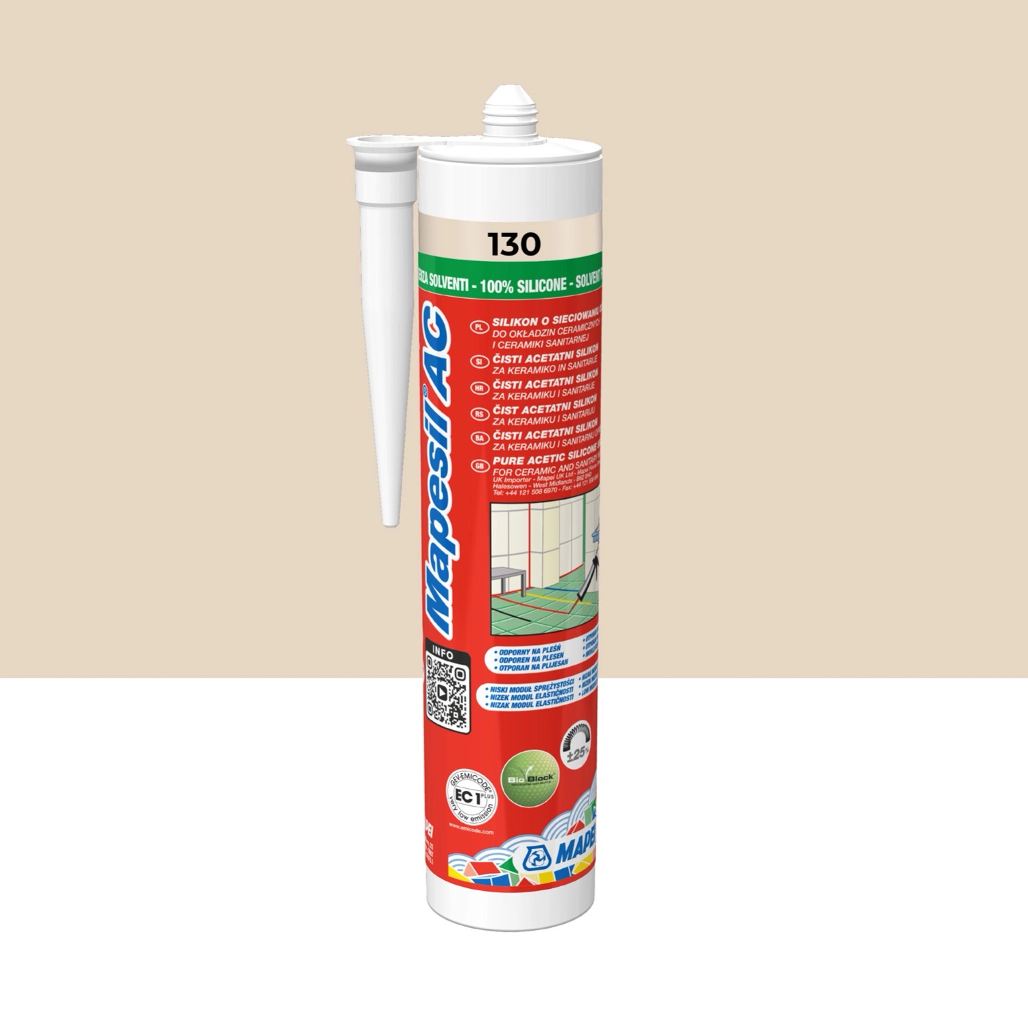 Mapei Silikon Mapesil AC 130 jaśmin 310 ml