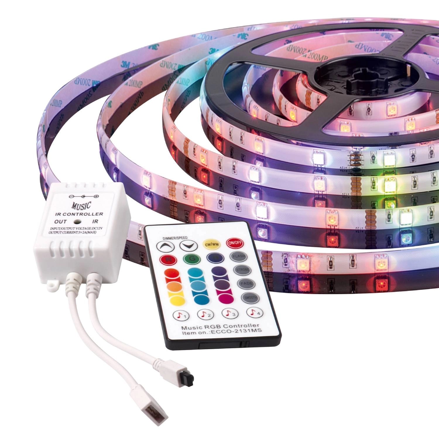 ActiveJet AJE-LED Muzyczna taśma LED RGB 7W 180lm IP65 3m