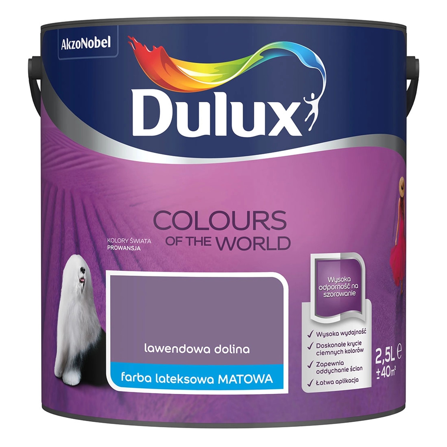 Farba Dulux Kolory Świata lawendowa dolina 2,5 l