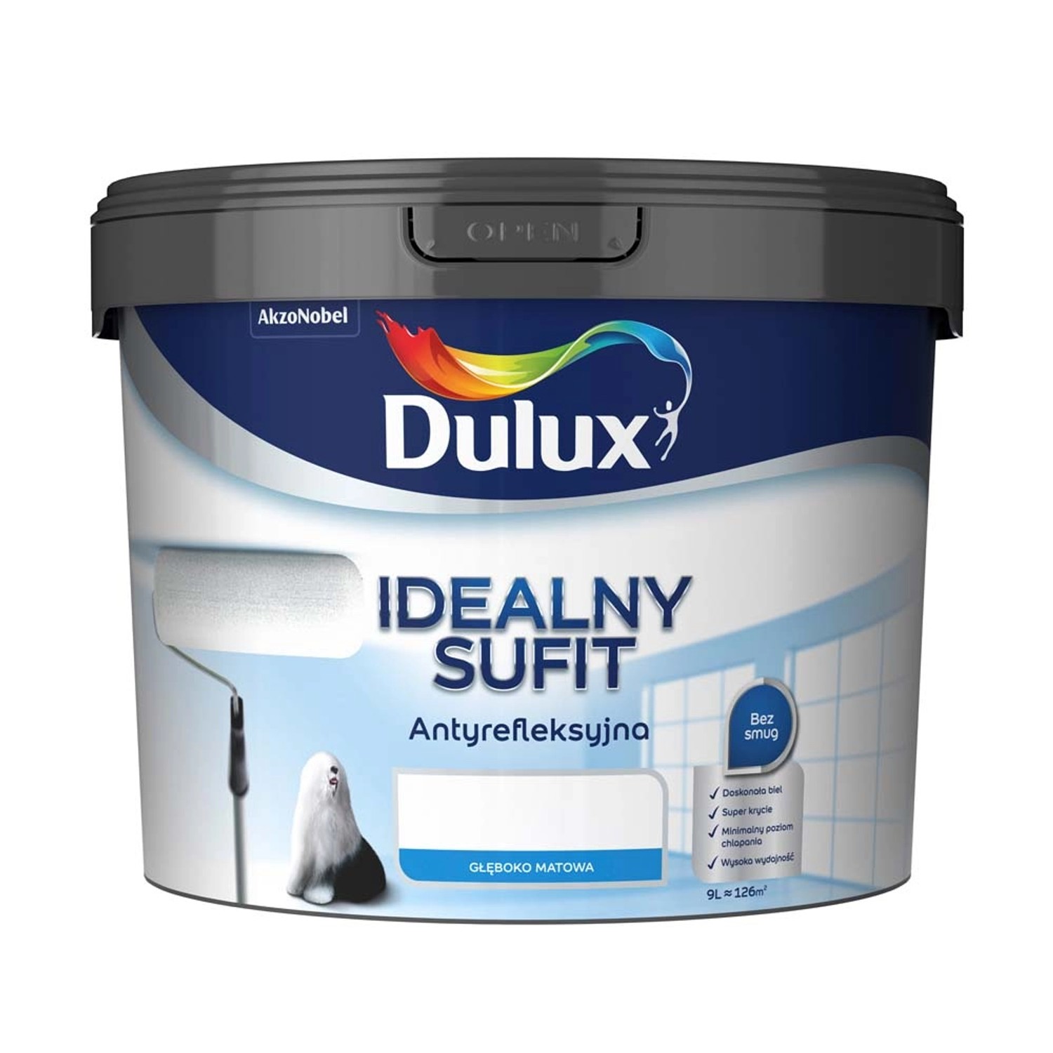 Farba Dulux Idealny sufit biała 9 l