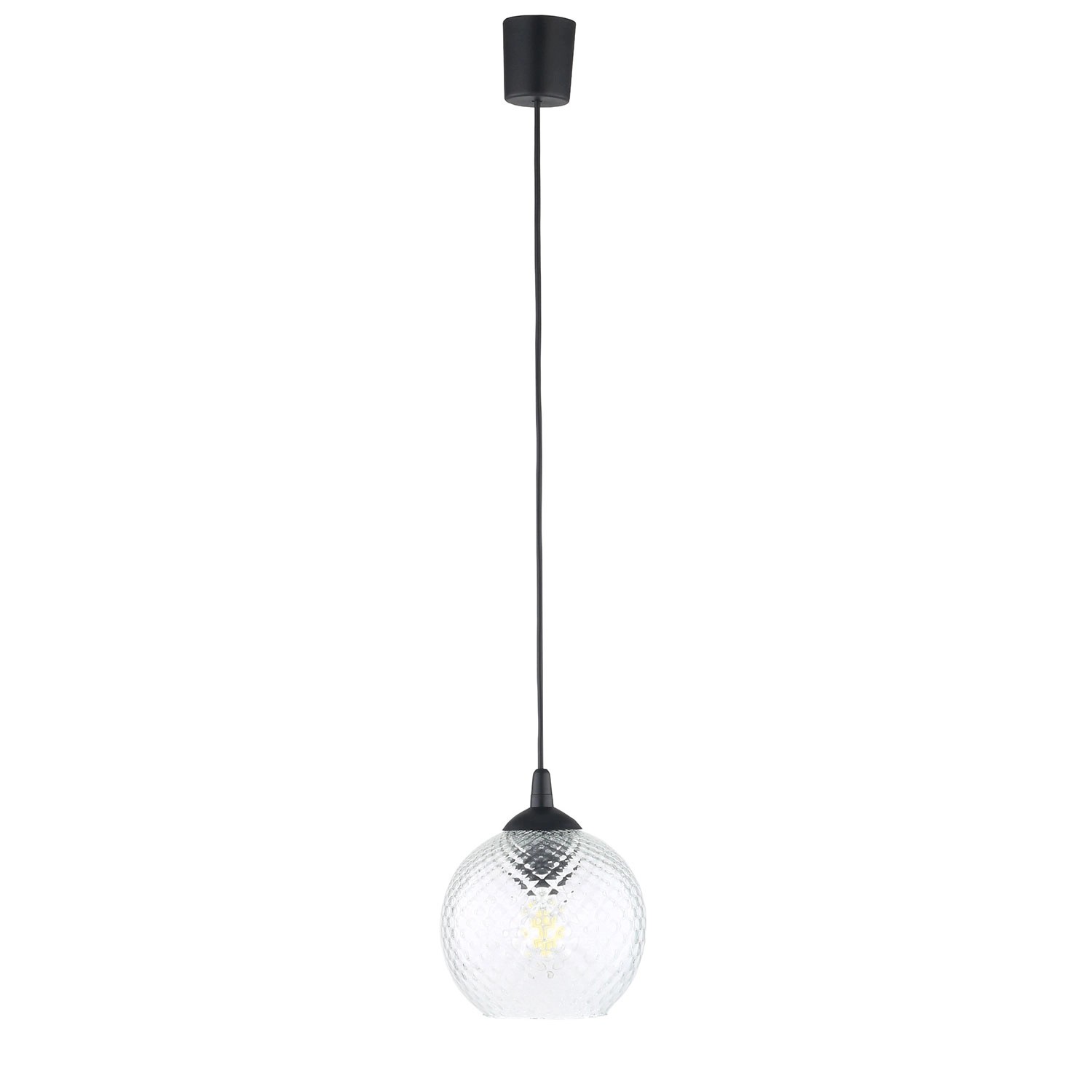 TK Lighting Lampa wisząca 1x max. 15W LED E27 transparentny klosz