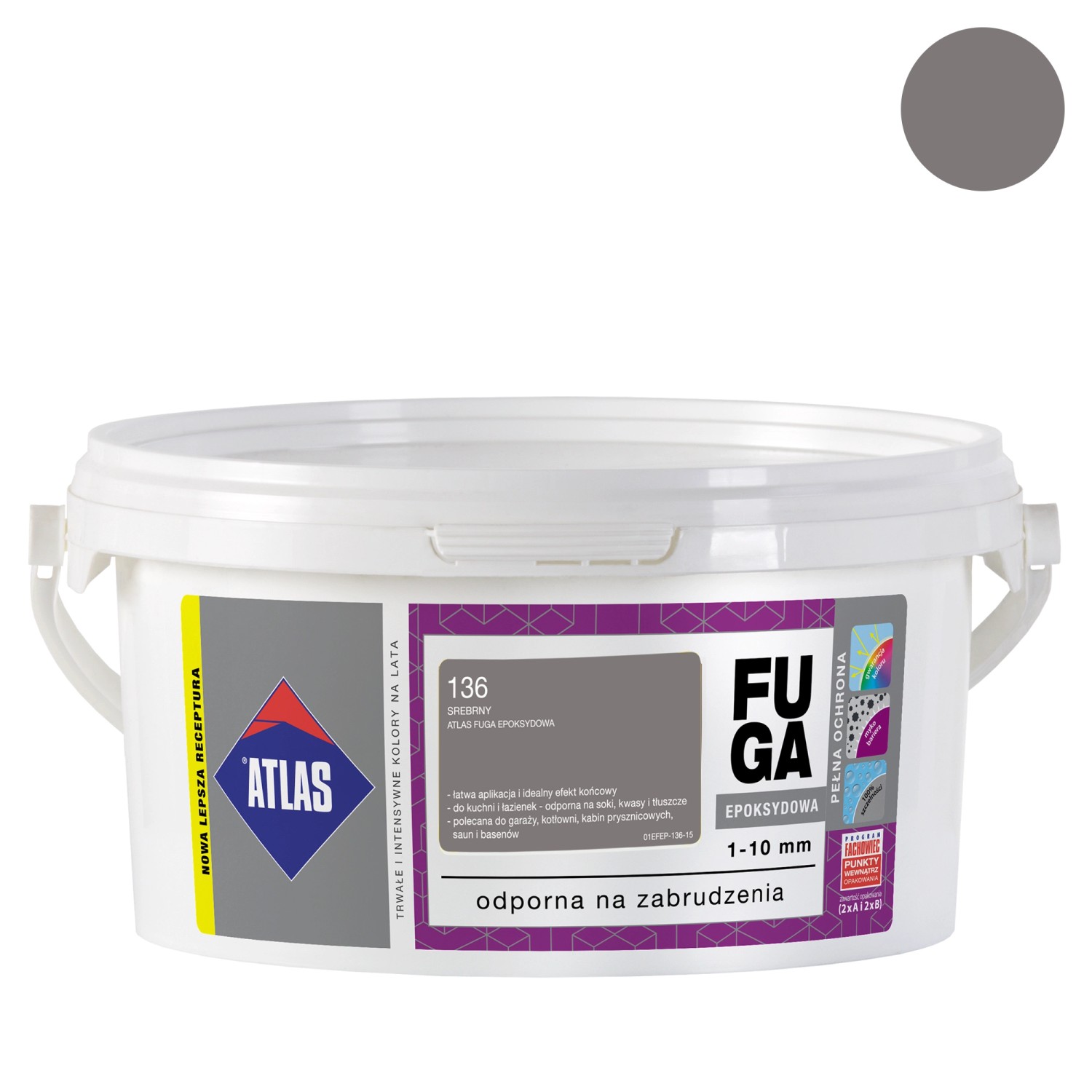 Atlas Fuga epoksydowa 136 srebrna 2 kg
