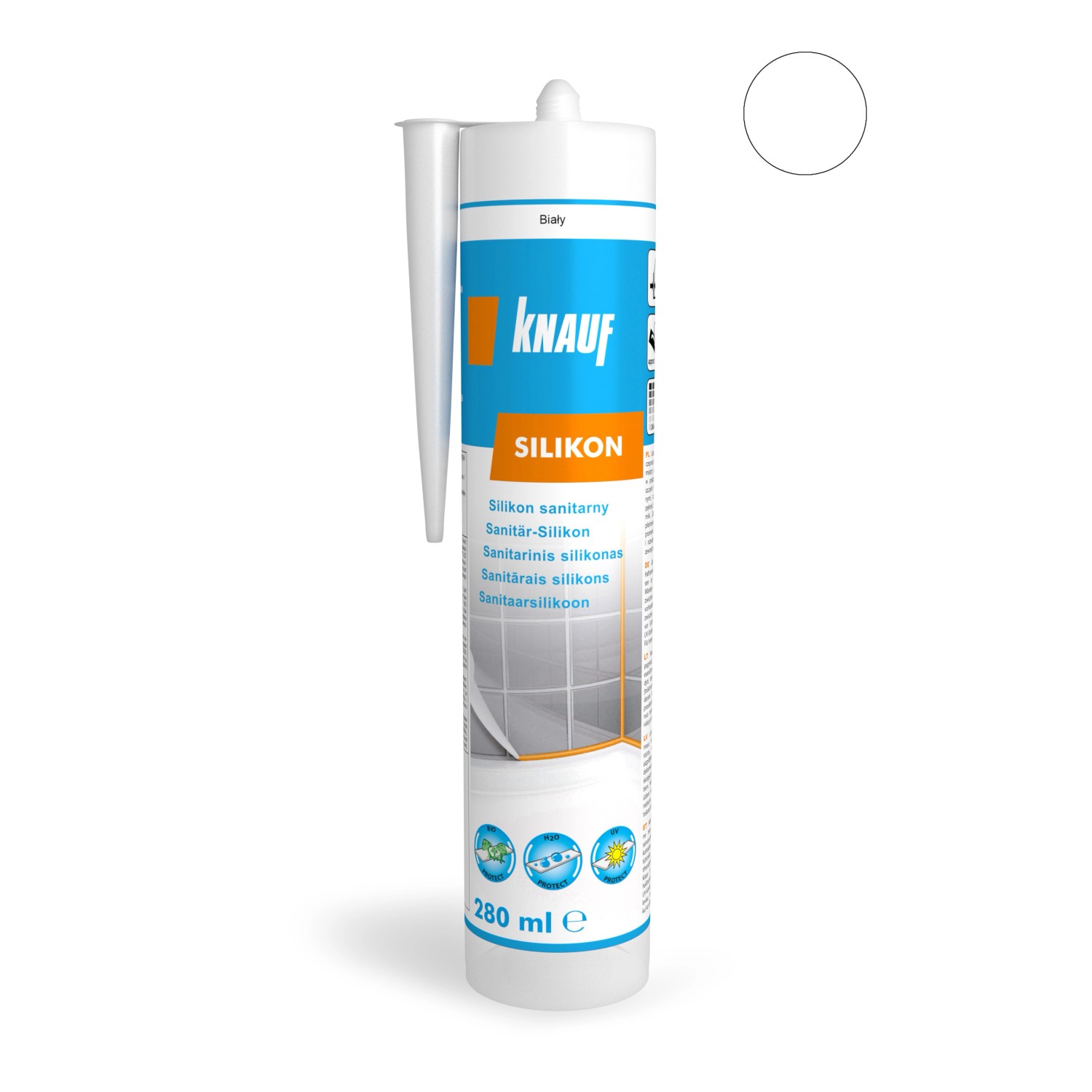 Knauf Silikon sanitarny biały 280 ml