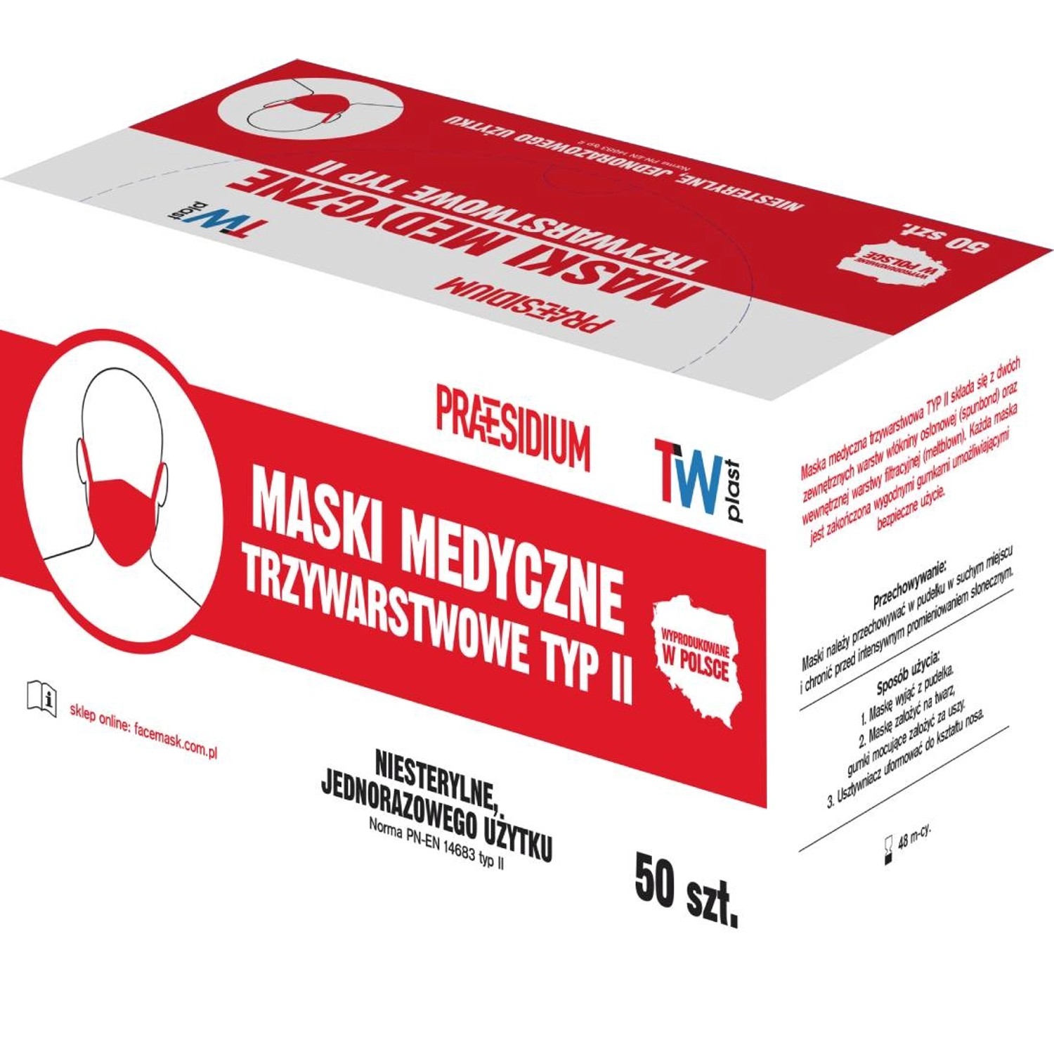 Atalian Maska medyczna 3-warstwowa 50 szt.