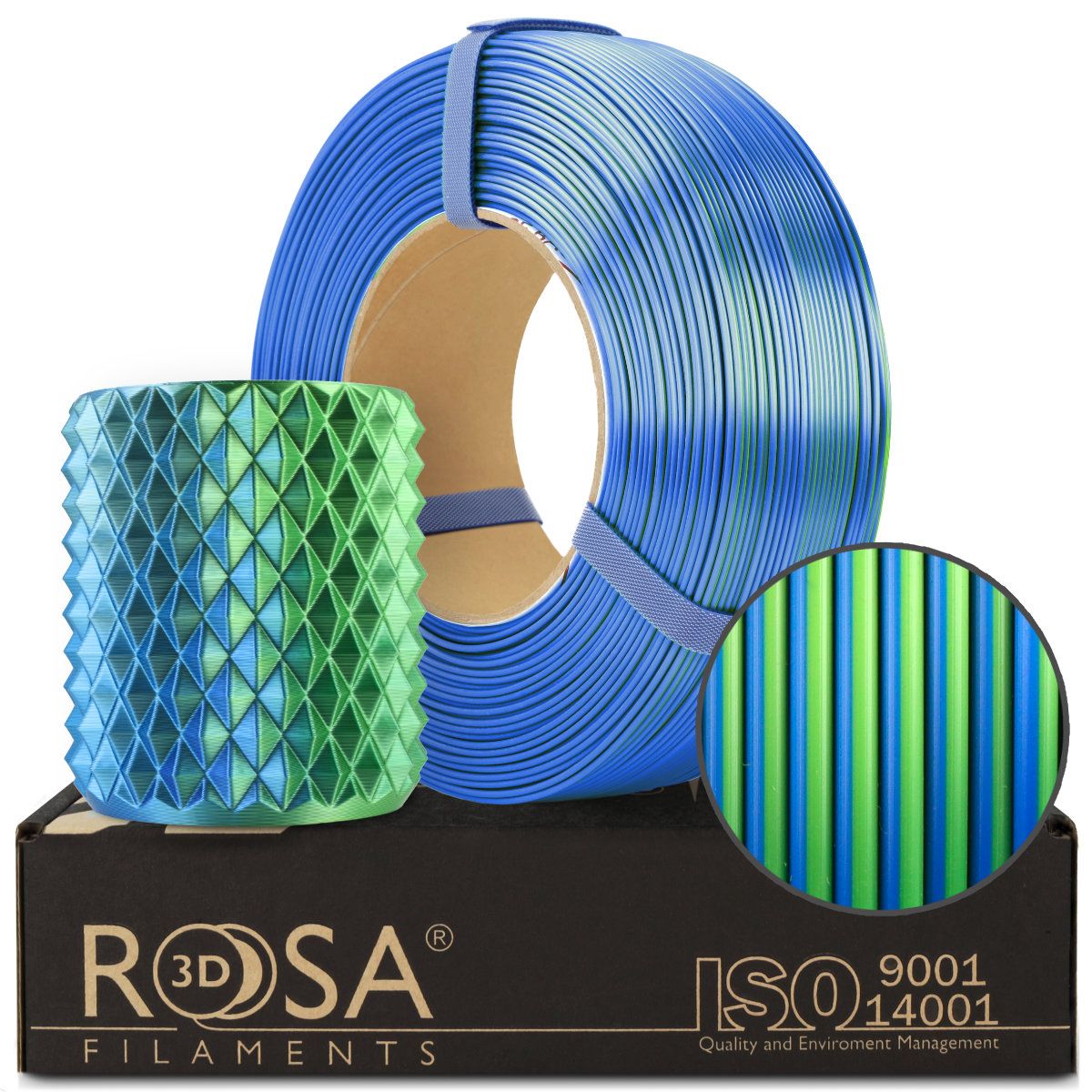 Filament 3D ReFill PLA Magic Silk Lagoon