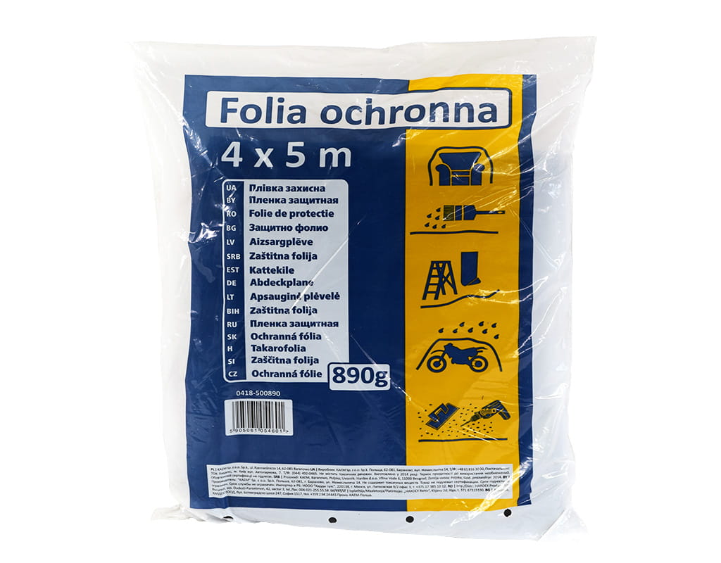 KAEM SCLEY FOLIA BUDOWLANA 4X5M 890G NAJGRUBSZA