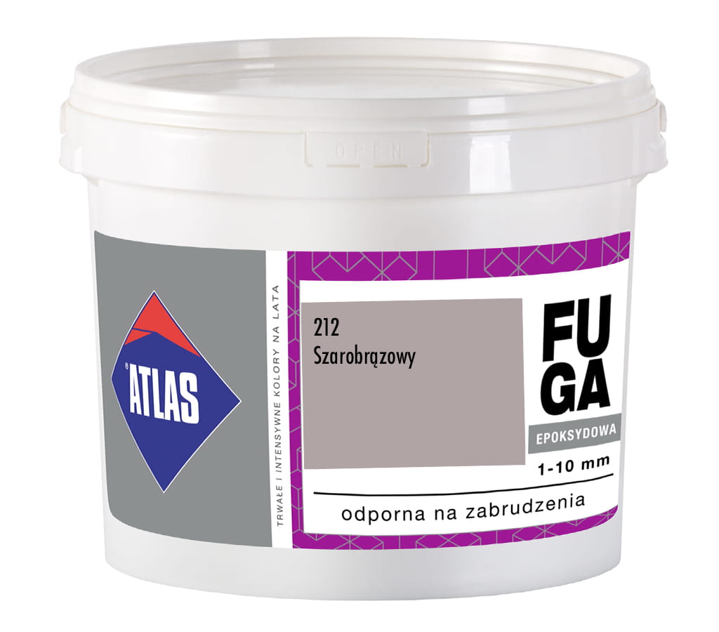 ATLAS FUGA EPOKSYDOWA 1-10MM SZAROBRĄZOWA 212 5KG ZAPRAWA DO SPOINOWANIA